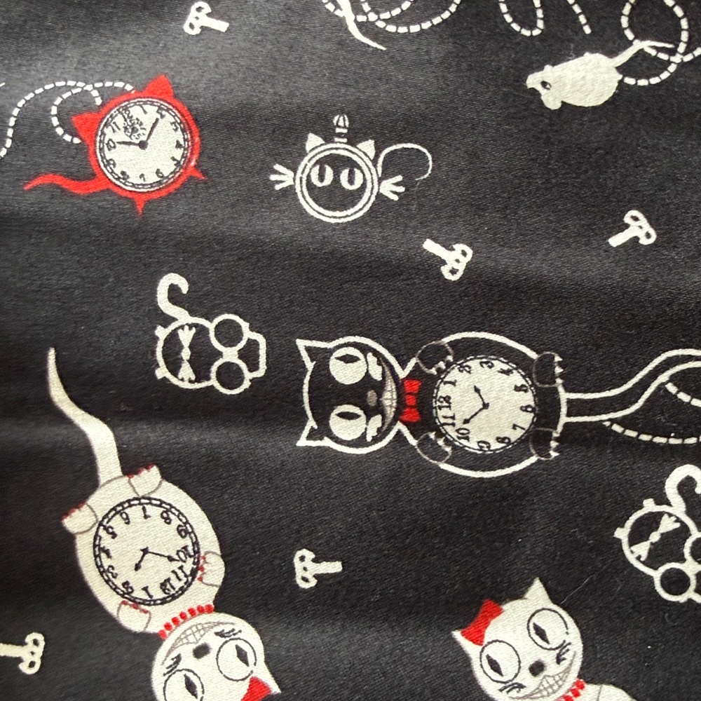 Today only $50 Voodoo Vixen Felix the Clock Cat Print Retro Dress NWT Rockabilly - Picture 15 of 16